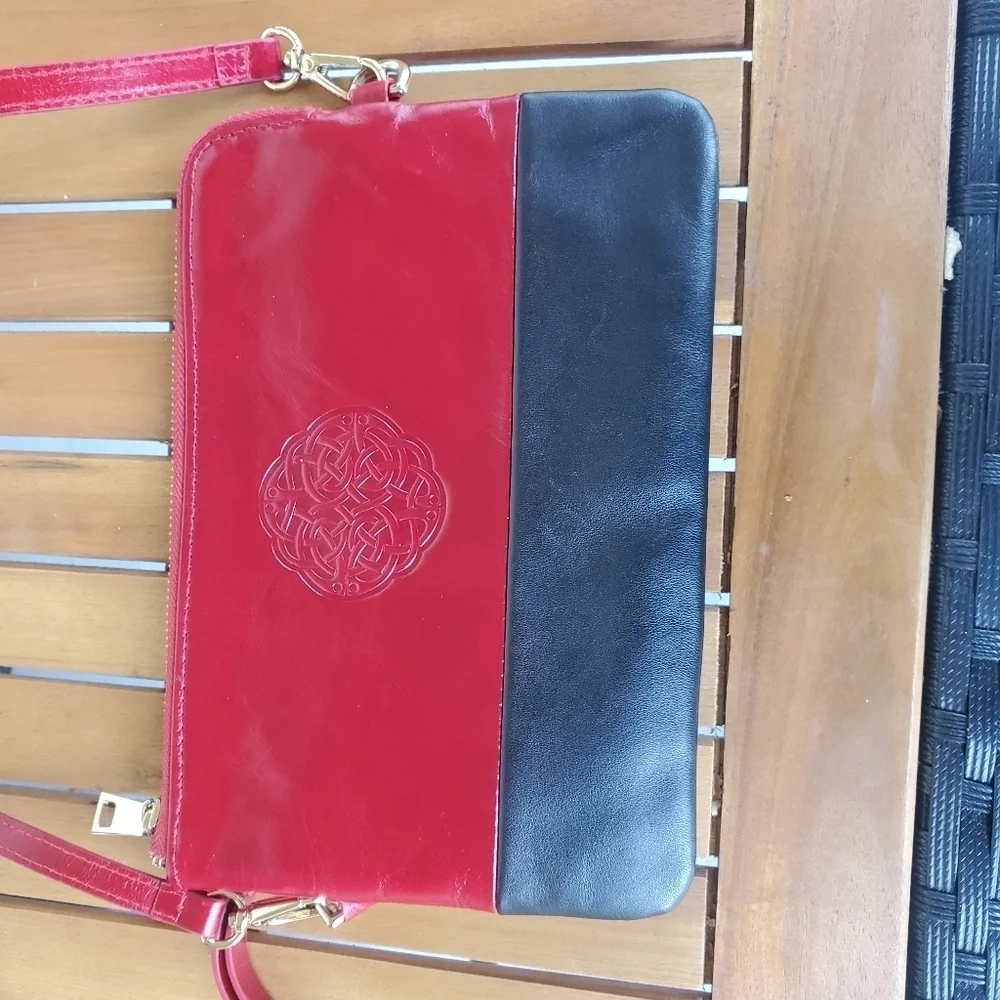 Red&black small‎ leather purse crossbody hand bag for woman  cristmas, valentine